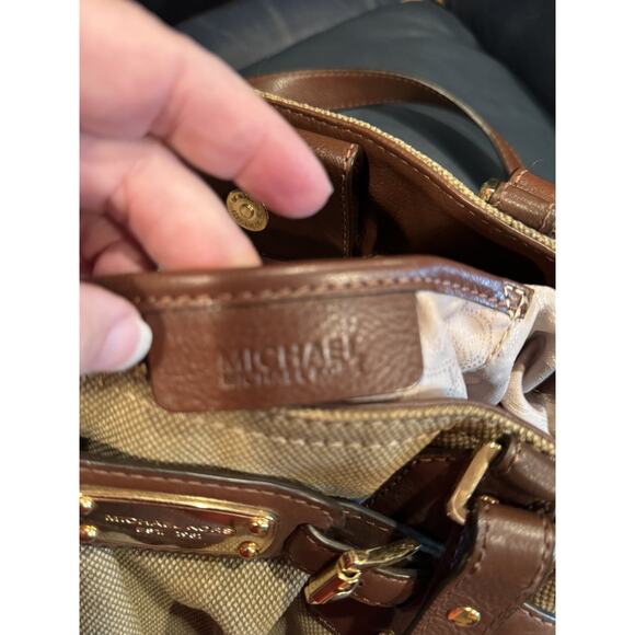 Michael Kors Canvas and Leather Gansevoort Tote - Large & Roomy - Picture 9 of 10